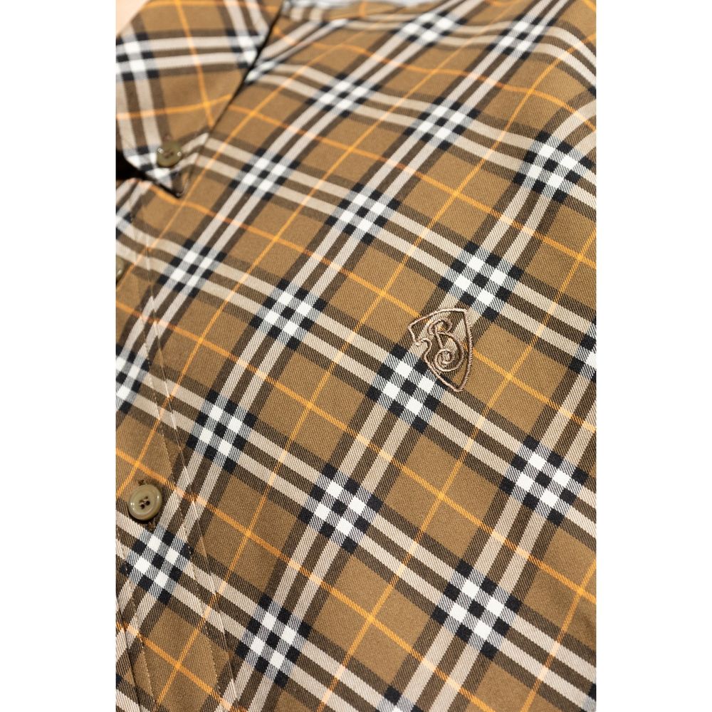 Burberry Bruin Katoenen Patroon Shirt