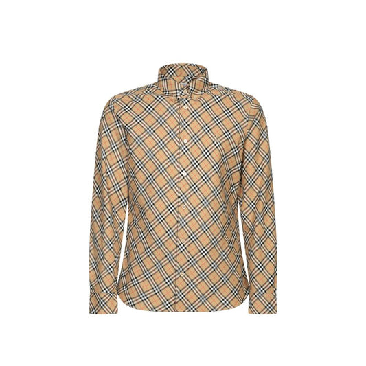 Burberry Beige Katoenen Overhemd met Patroon