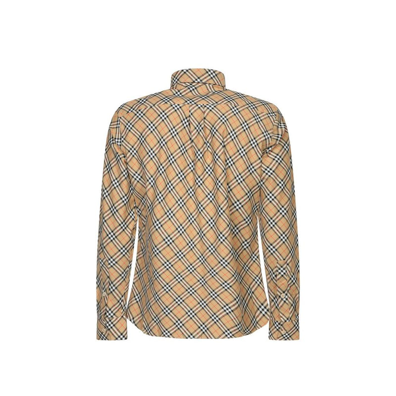 Chemise en coton à motif beige Burberry