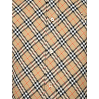 Chemise en coton à motif beige Burberry
