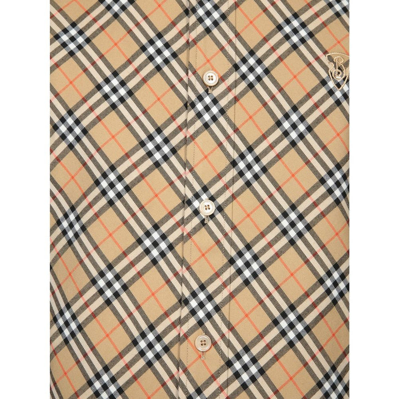 Chemise en coton à motif beige Burberry