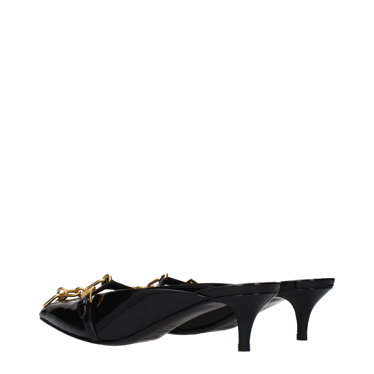 Balmain Black Leather Platform Sandals for Women