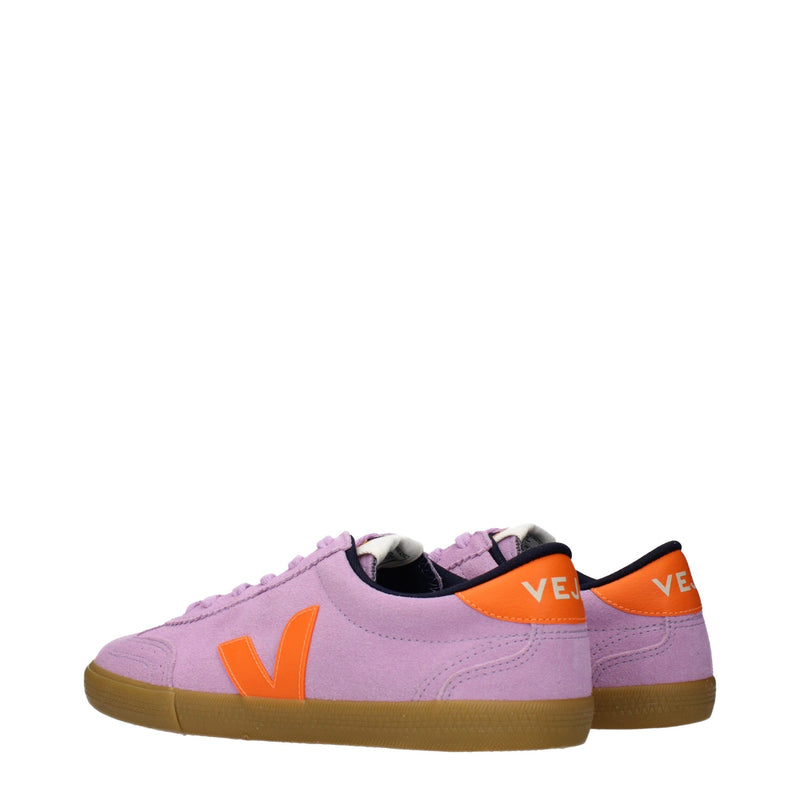 Veja Pink Leather Low Top Sneakers for Women