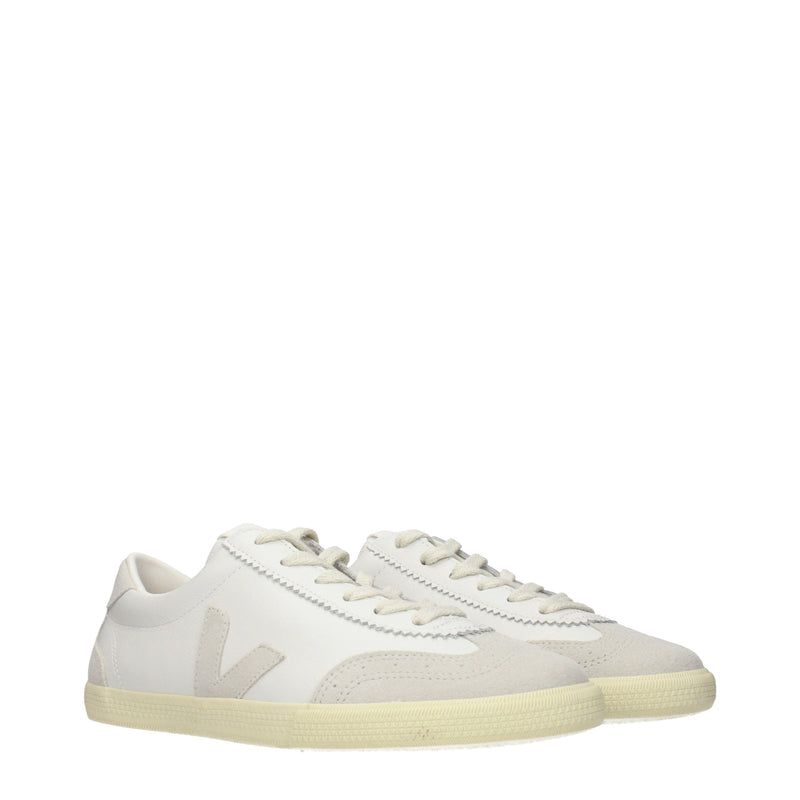 Veja White Leather Low Top Sneakers for Women