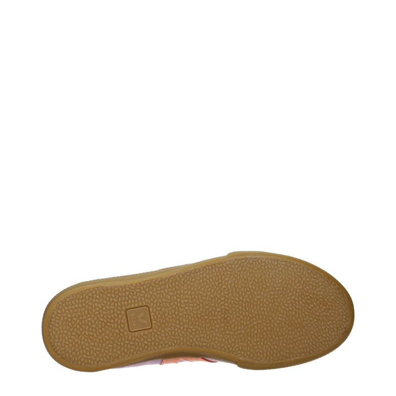 Veja Pink Leather Low Top Sneakers for Women