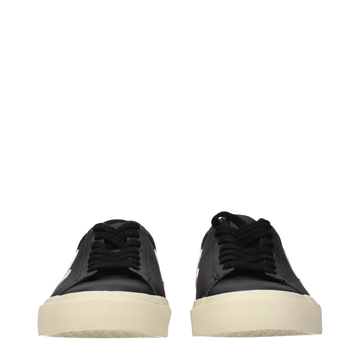 Veja Black Leather Low Top Sneakers for Women