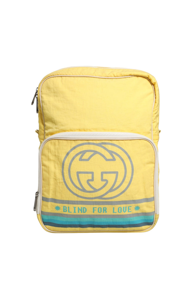 Sac à dos en nylon jaune Gucci Blind For Love