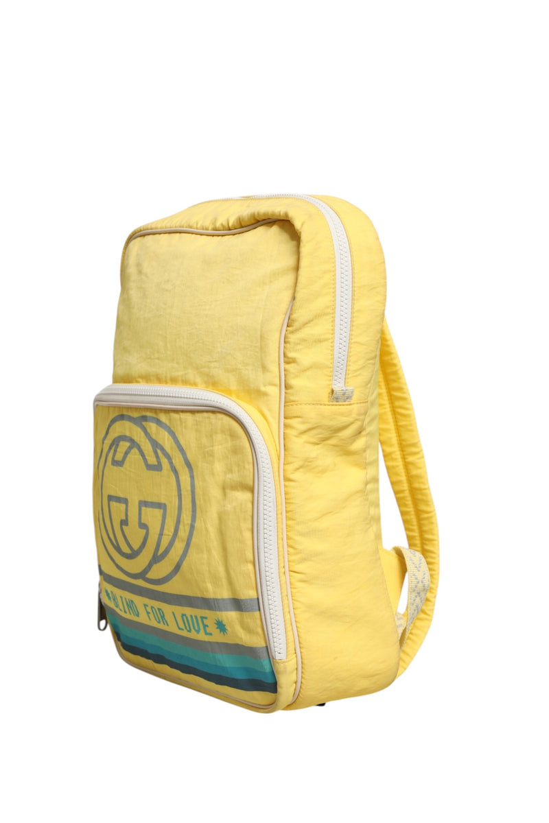Sac à dos en nylon jaune Gucci Blind For Love