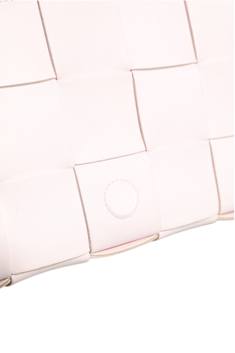 Bottega Veneta Pink Intrecciato Cassette Shoulder Bag