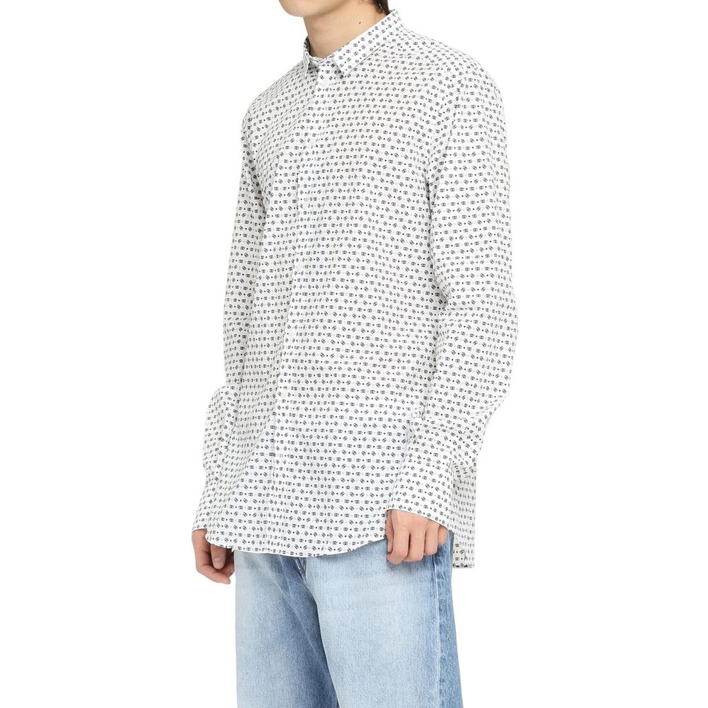 Chemise à motifs Dolce & Gabbana en coton blanc