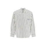 Chemise à motif en coton blanc Dior
