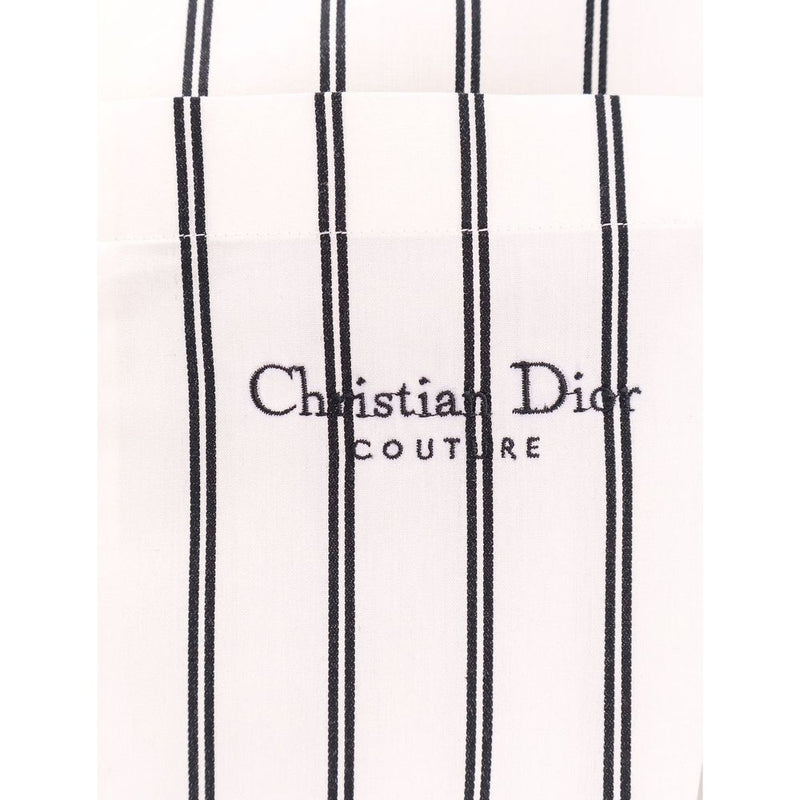 Dior White Cotton Pattern Shirt