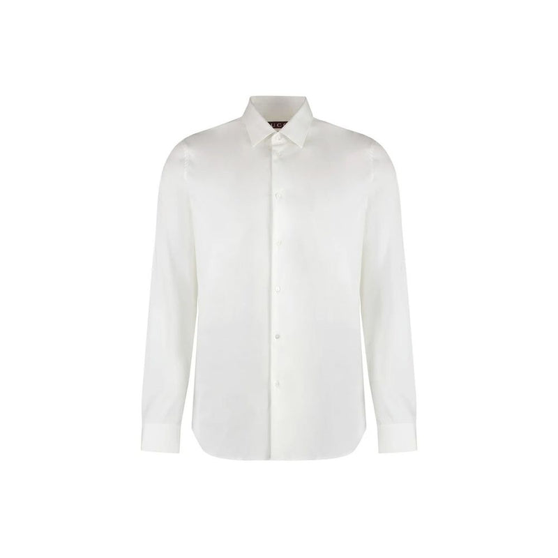 Gucci White Cotton Dress Shirt