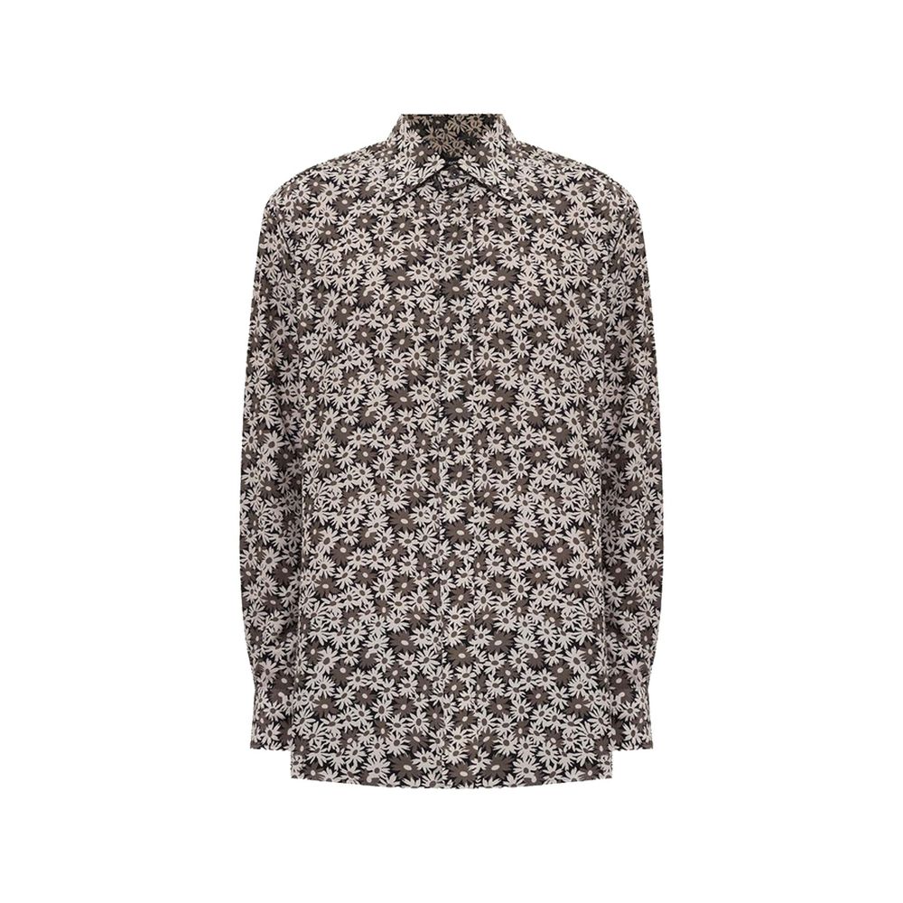 Chemise à motif bicolore en coton Tom Ford