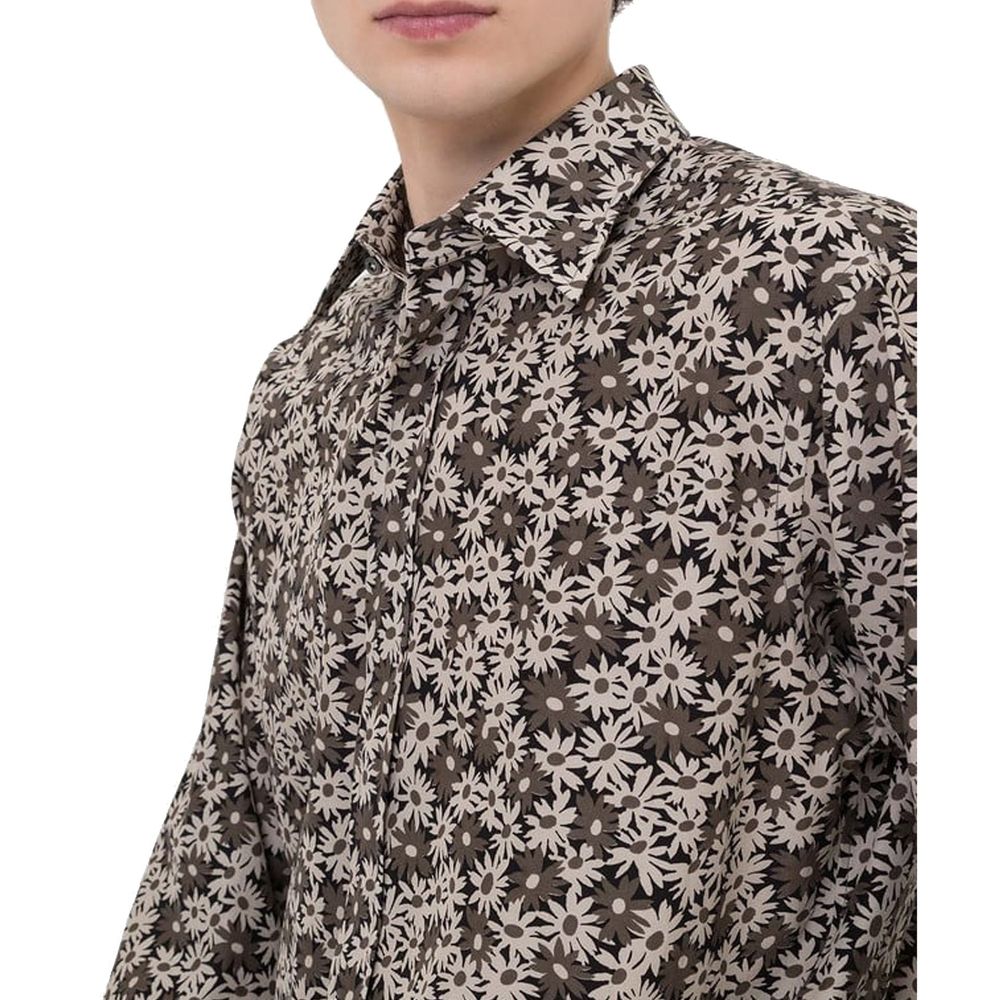 Chemise à motif bicolore en coton Tom Ford