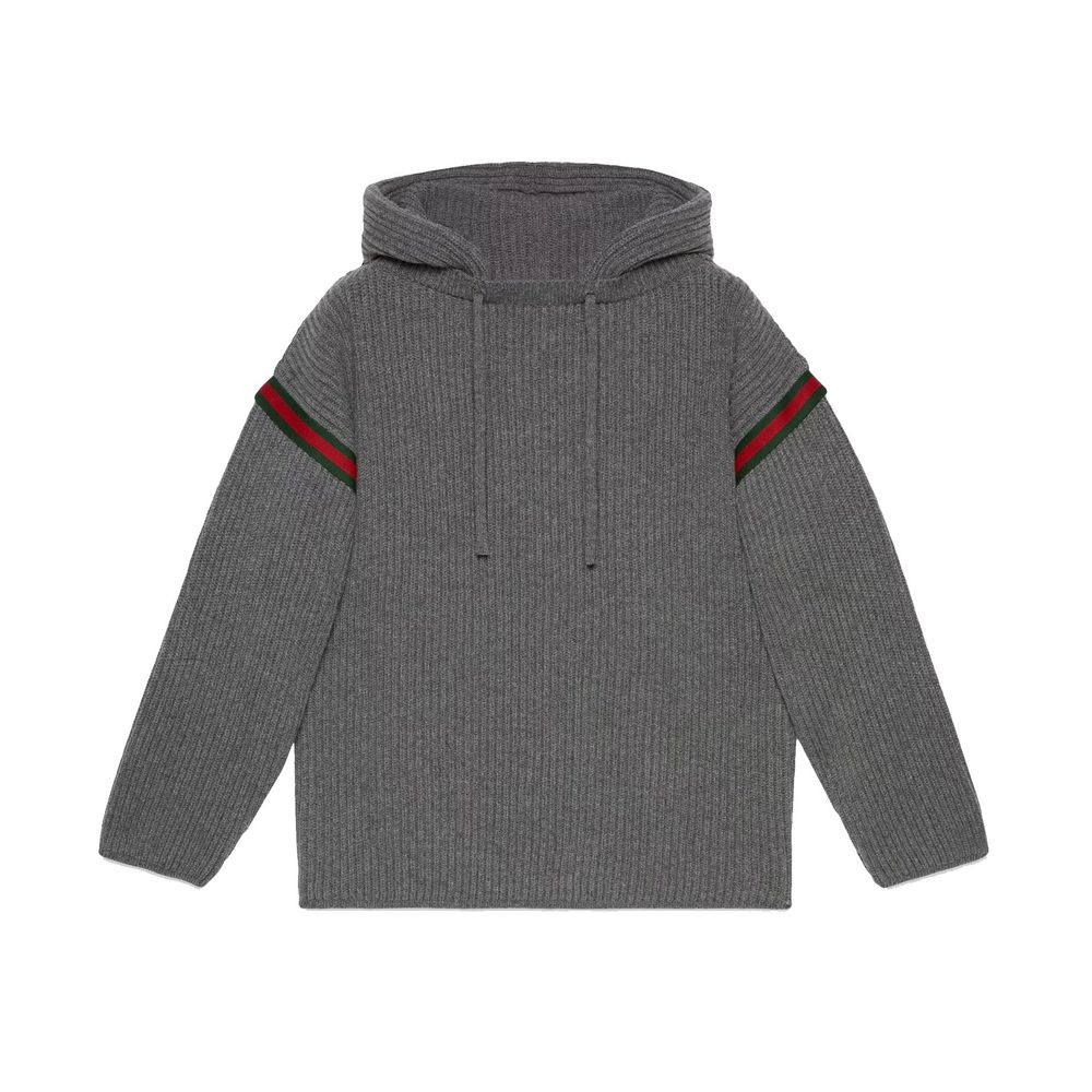 Sweat-shirt en cachemire gris Gucci