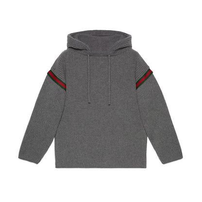 Sweat-shirt en cachemire gris Gucci