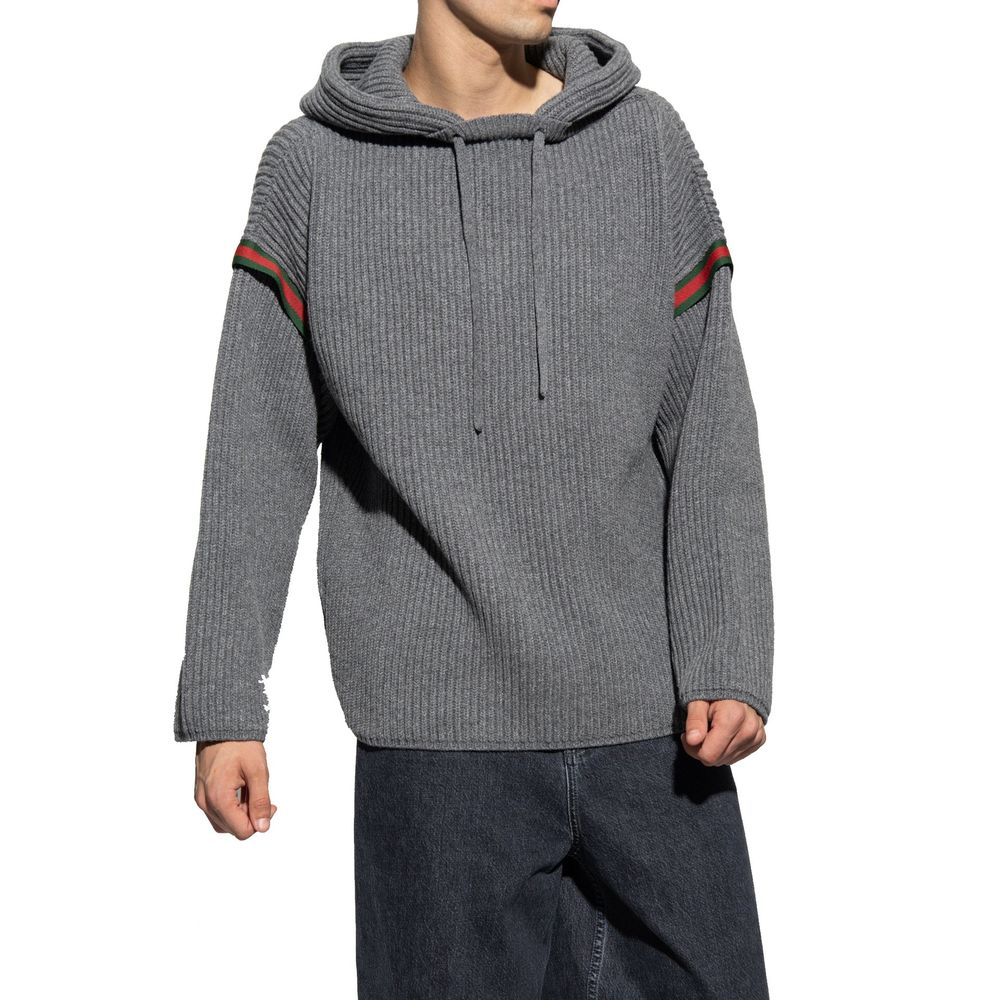 Sweat-shirt en cachemire gris Gucci