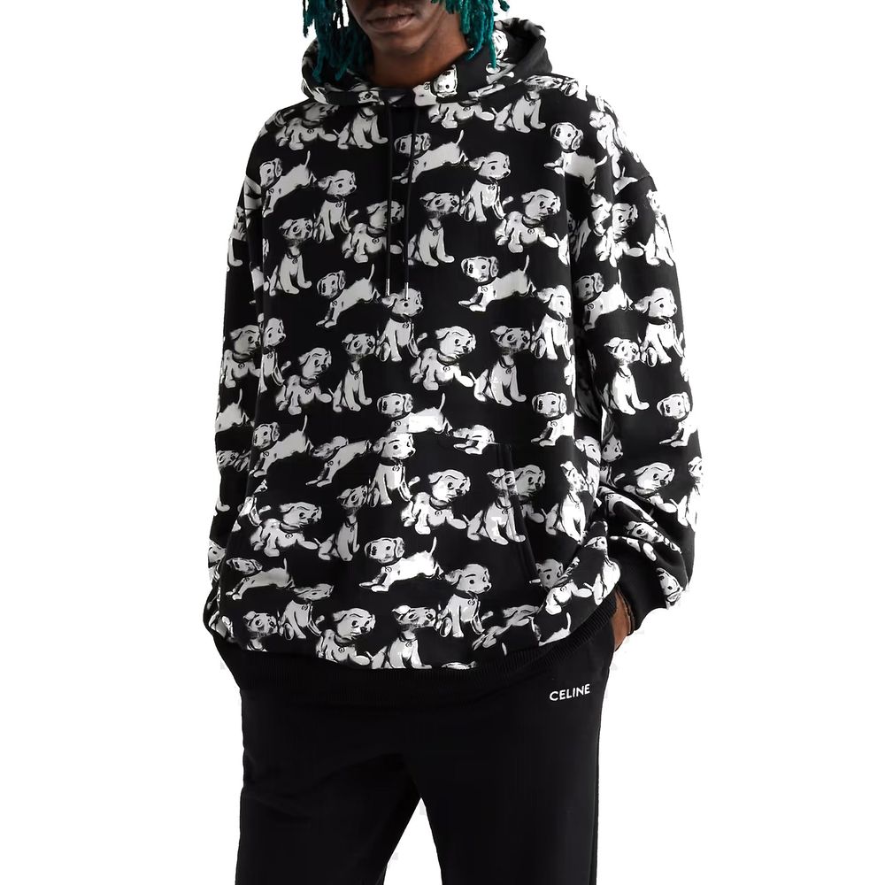 Sweat-shirt noir en coton Céline