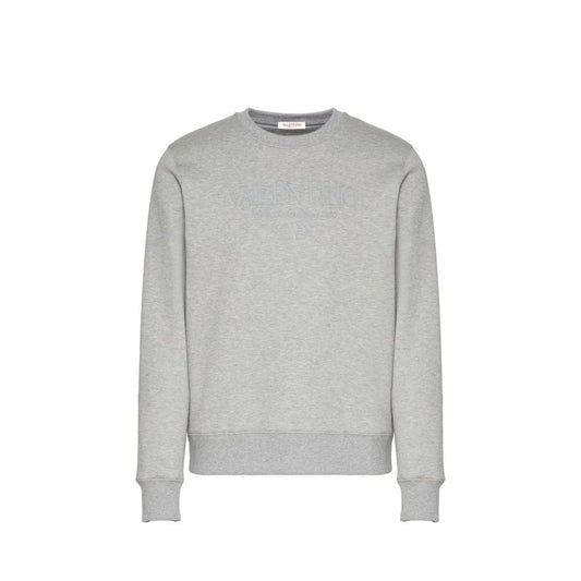 Valentino Gray Cotton Sweatshirt for Men - Stylish Comfort