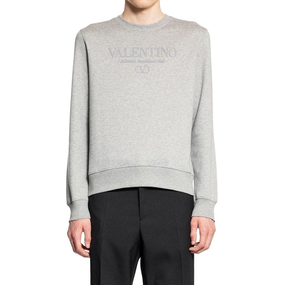 Valentino Garavani Gray Cotton Sweatshirt for Men - XXL