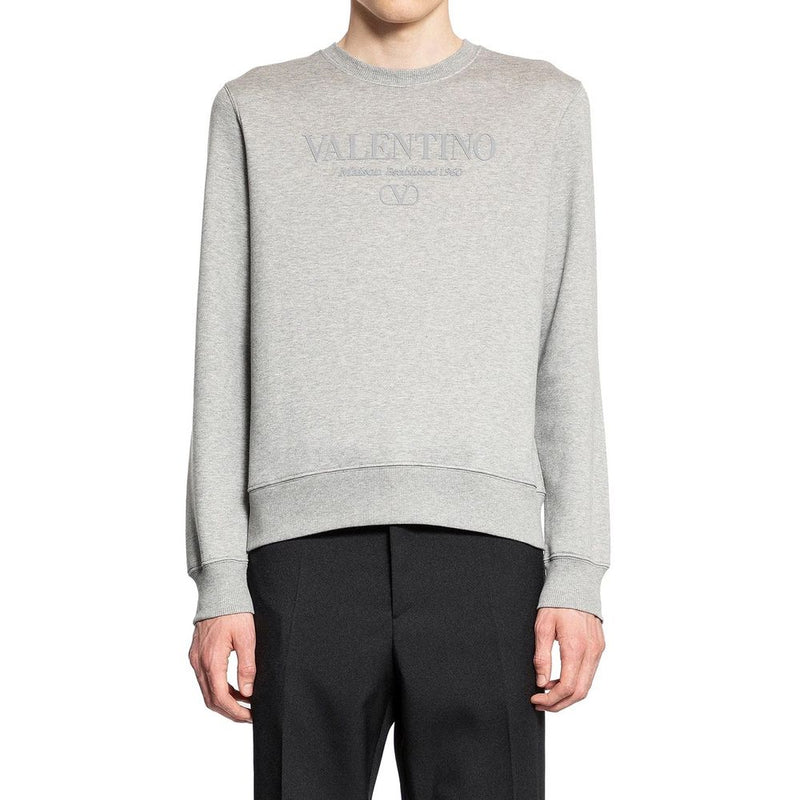 Valentino Garavani Gray Cotton Sweatshirt for Men - XXL