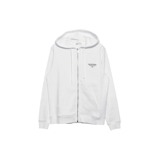 Valentino White Cotton Sweatshirt for Men