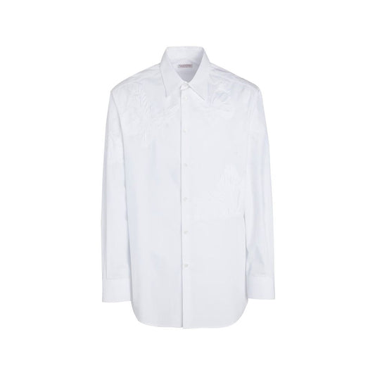 Chemise en Coton Blanche Valentino pour Homme
