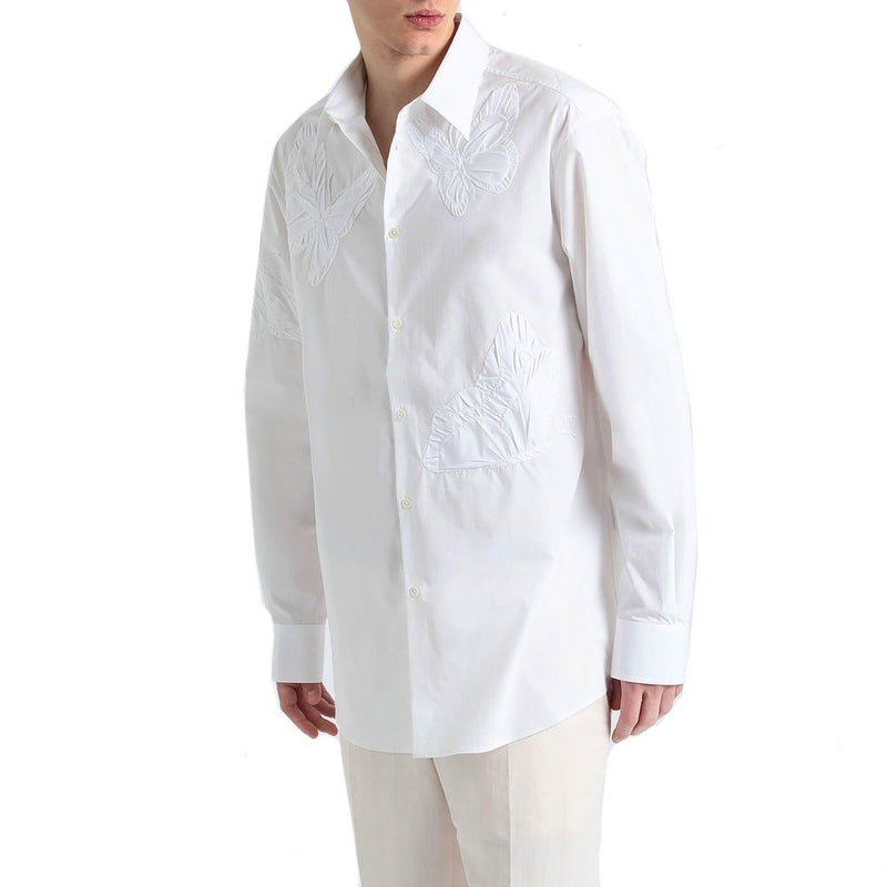 Valentino White Cotton Dress Shirt for Men - Elegant & Versatile