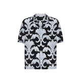 Valentino Black Silk Pattern Shirt for Men - IT52 | XL