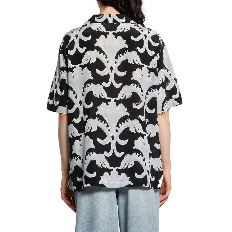Valentino Black Silk Pattern Shirt for Men - Luxury Style