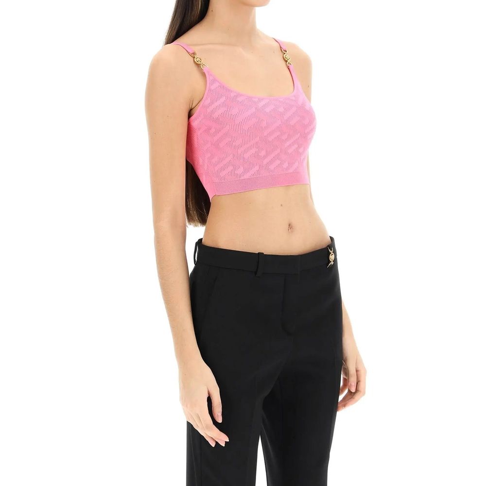 Versace Multicolor Elastane Tank Top for Women