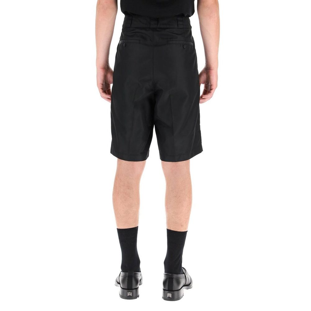 Valentino Garavani Black Nylon Bermuda Shorts for Men