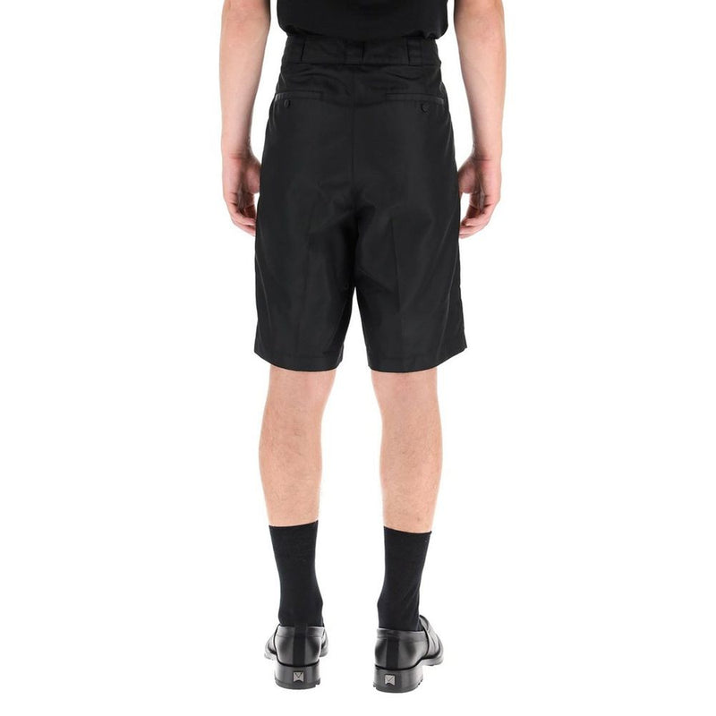 Valentino Garavani Black Nylon Bermuda Shorts for Men