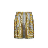 Shorts Bermuda en soie gris Versace