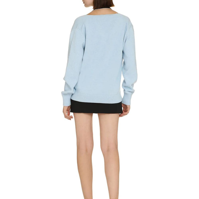 Fendi Blue Cashmere Cardigan for Women