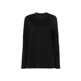 Jil Sander Black Cotton Long Sleeve T-Shirt for Women