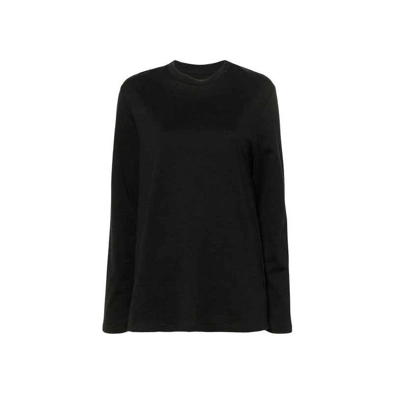 Jil Sander Black Cotton Long Sleeve T-Shirt for Women