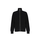 Cardigan en cuir d'alpaga noir Jil Sander