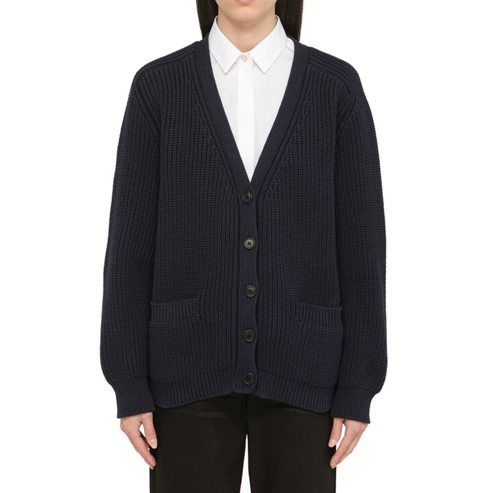 Prada Blue Cotton Cardigan for Women