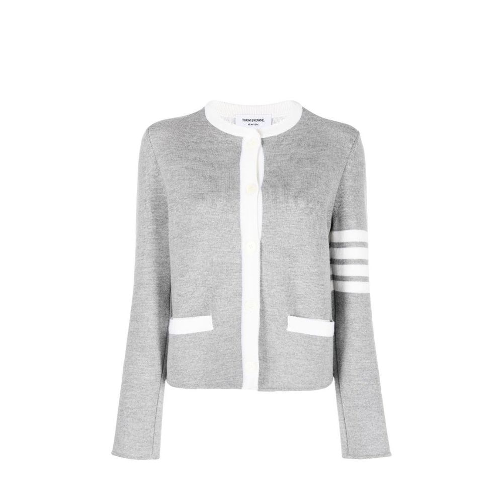 Thom Browne Gray Wool Cardigan for Women