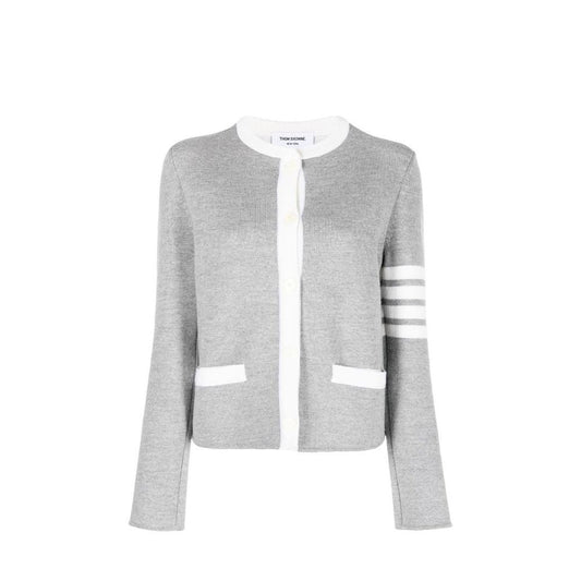 Thom Browne Gray Wool Cardigan for Women