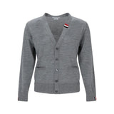 Thom Browne Gray Virgin Wool Cardigan for Men