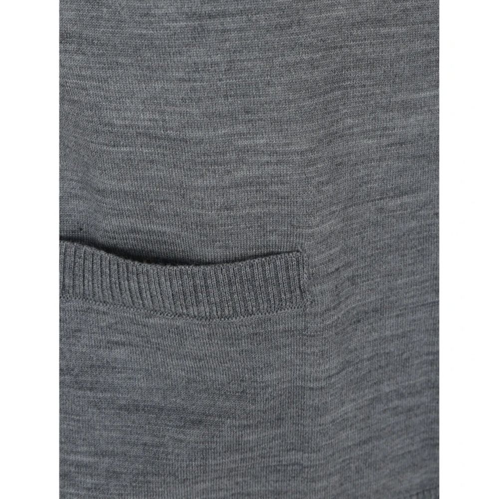 Thom Browne Gray Virgin Wool Cardigan for Men