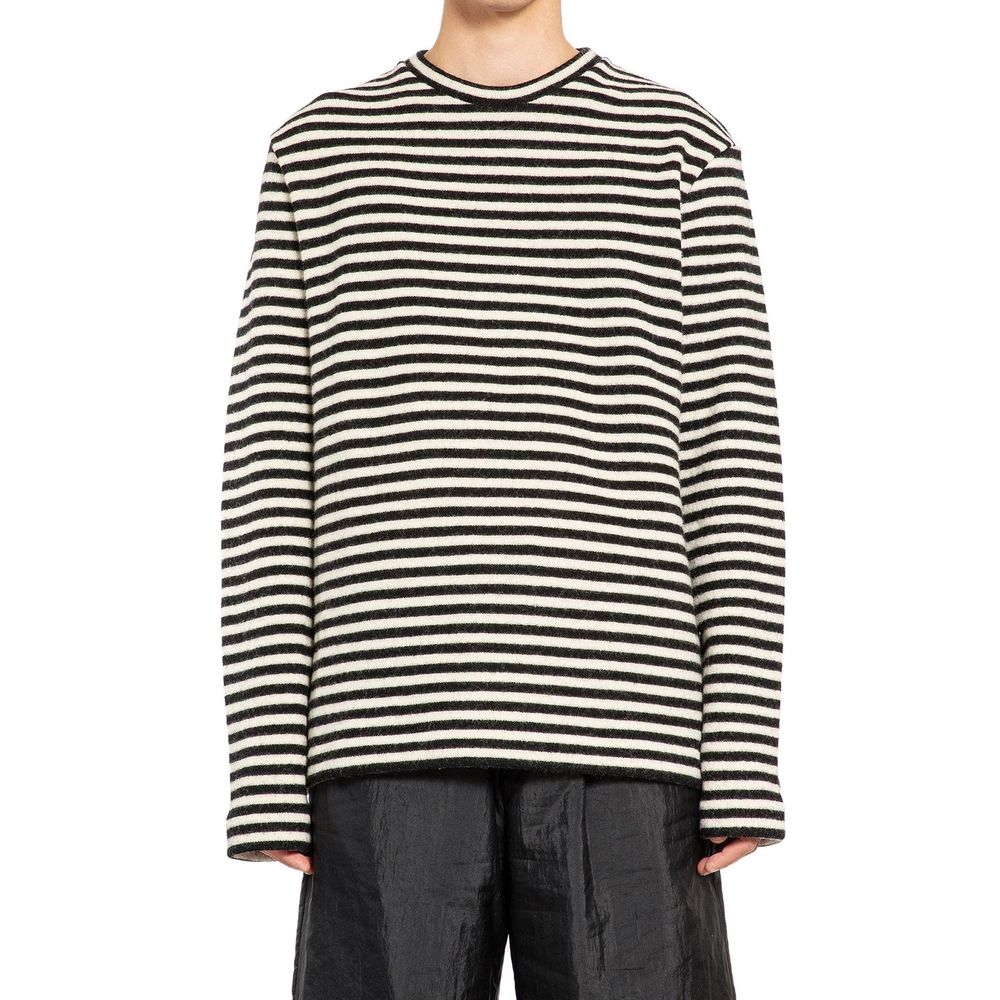 T-shirt Jil Sander blanc en laine à manches longues