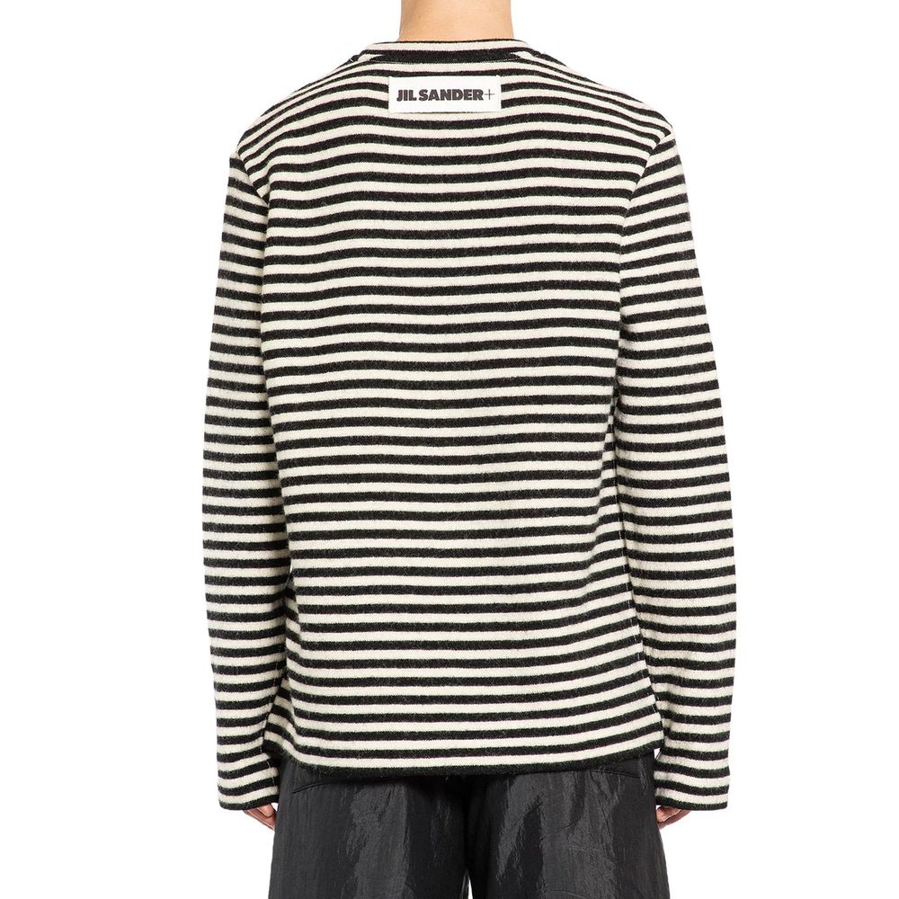 T-shirt Jil Sander blanc en laine à manches longues