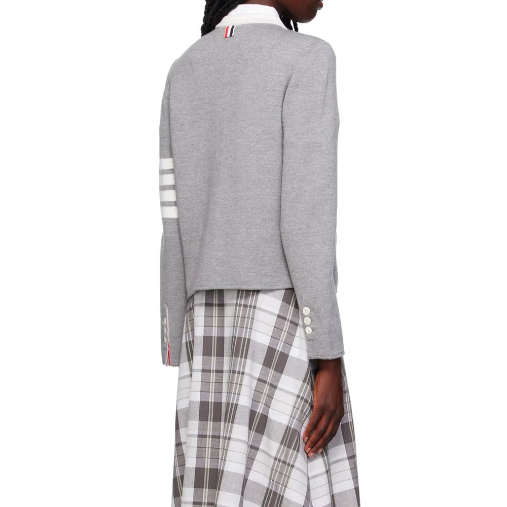 Thom Browne Gray Wool Cardigan for Women
