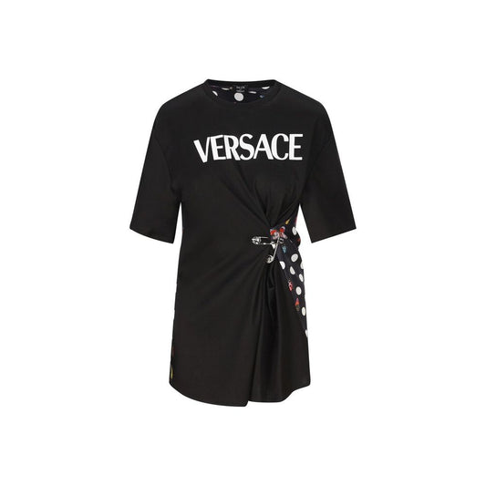 Versace Black Cotton T-Shirt for Women