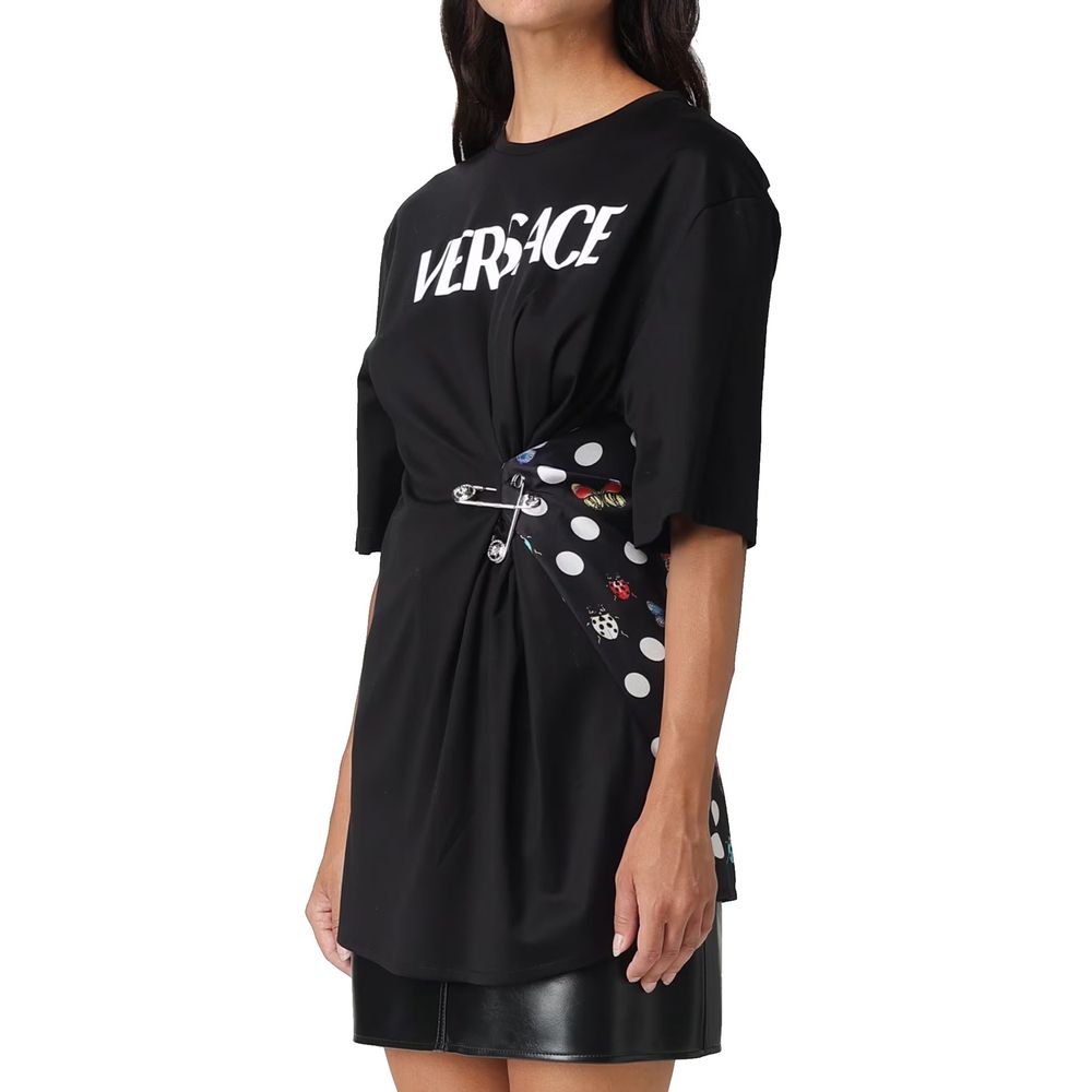 Versace Black Cotton T-Shirt for Women