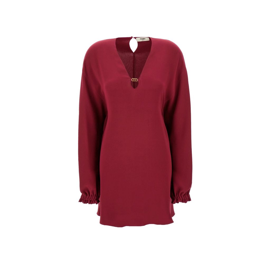 Fendi Purple Silk Casual Dress for Women